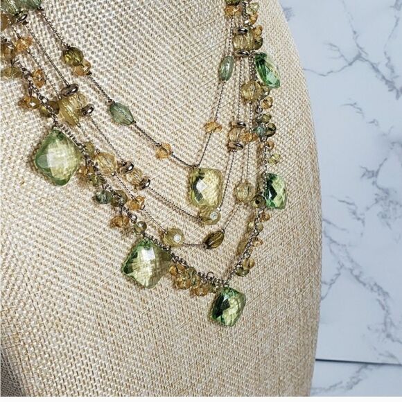 F1 Goldtone Multi-Strand Resin Beaded Necklace - Picture 2 of 5